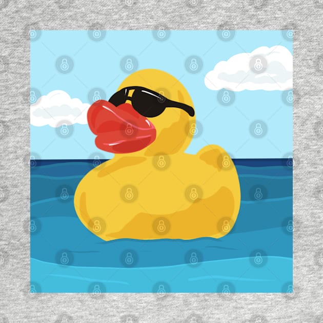 Yellow Rubber Duck in Sunglasses by NattyDesigns